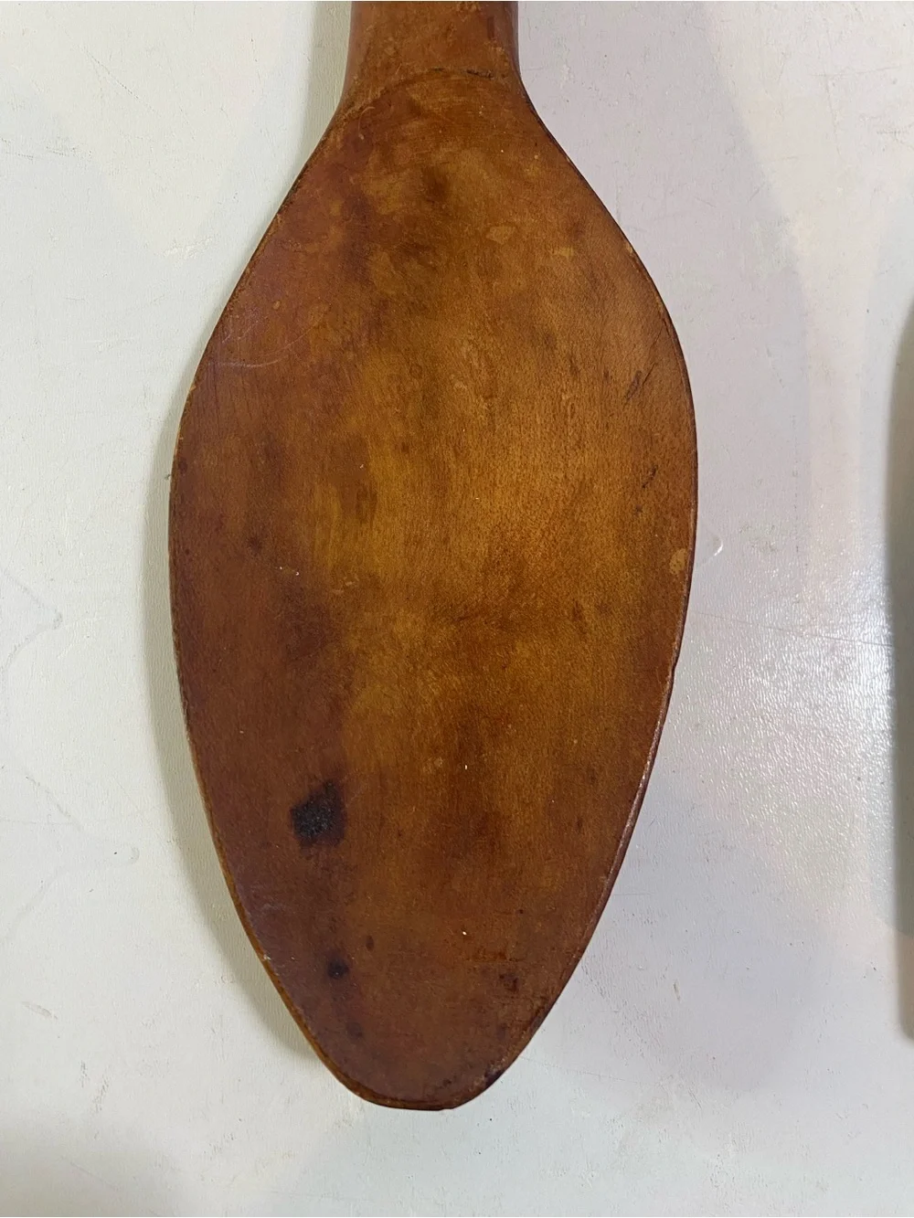 Vintage Carved Totem Monkey Pod Wooden Fork & Spoon 13” Length Partial Sticker